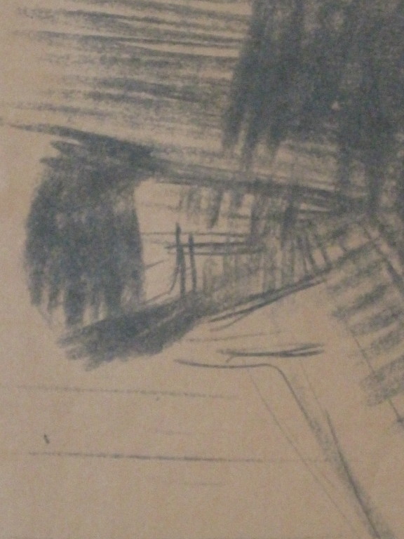 Wessel Couzijn 1912-1984 - houtskooltek. zittende man - gesigneerd 1950   kopen? Bied vanaf 1!