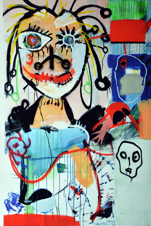 Paul Kostabi ' JOACHIM' kleurenlitho - gesigneerd +genummerd 4/75 Jaar 2012 verkocht voor € 104!