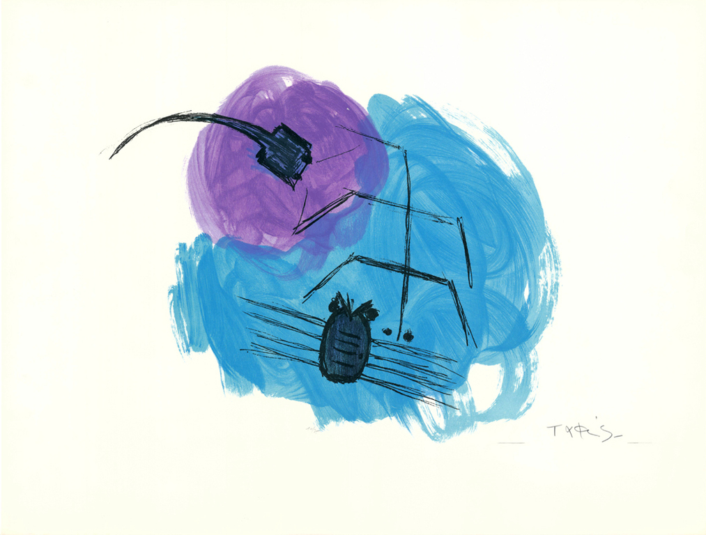 Vassilakis Takis - Vassilakis Takis. -Insectes- Grote Lithografie door Maeght-Paris. 1981. Zeldzaam kopen? Bied vanaf 149!