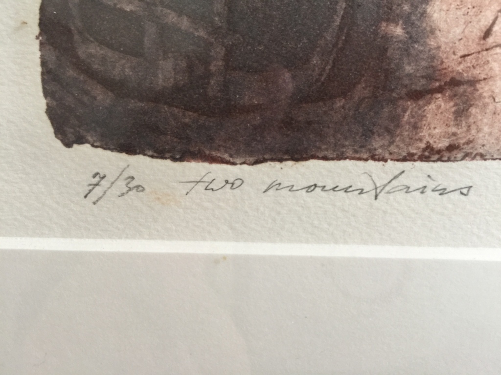 Michel van Overbeeke: Kleurets, Two Mountains, Ingelijst kopen? Bied vanaf 40!