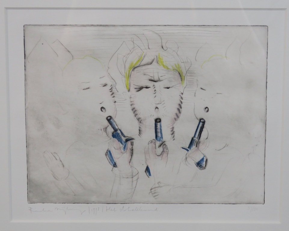 Rinke Nijburg: Ets + Remco Campert: Gedicht, Schietgebed - Ingelijst kopen? Bied vanaf 35!