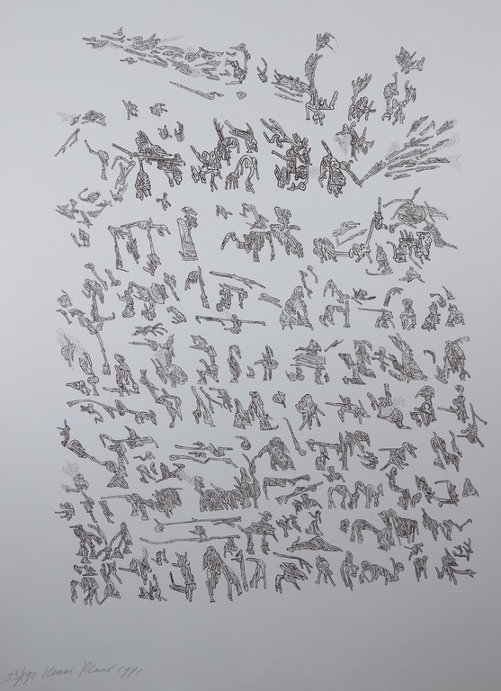 Henri Plaat: Litho, Zonder titel verkocht voor € 40!