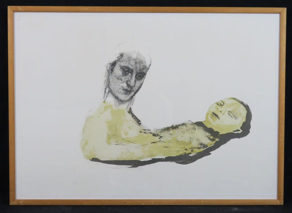 Marianne Aartsen: Litho, Duo - Ingelijst verkocht voor € 141!
