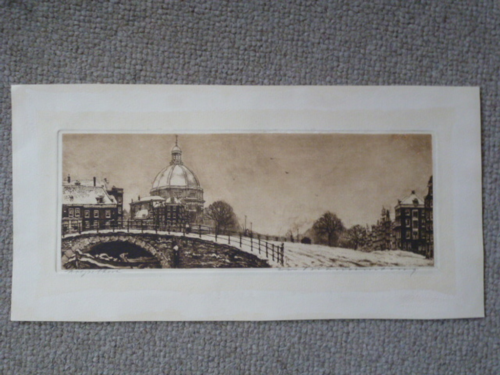 Cornelis Brandenburg - ets - Koepelkerk, Amsterdam kopen? Bied vanaf 35!