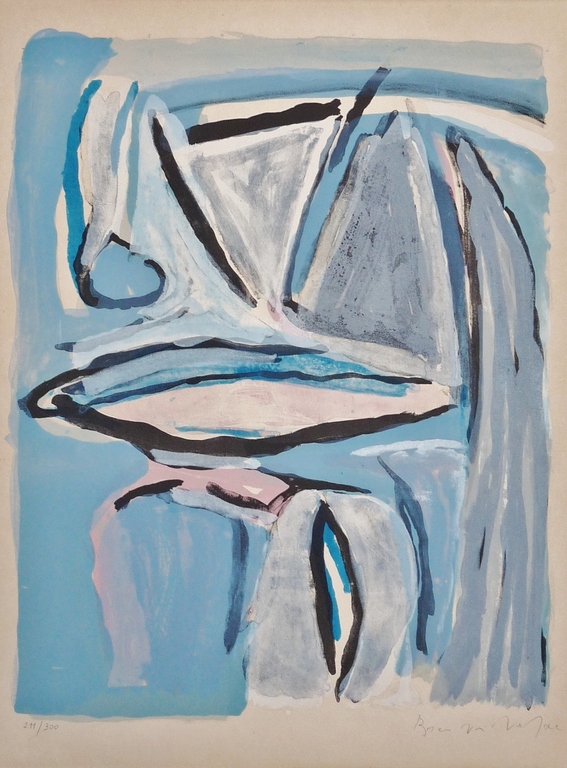 Bram van Velde, Kleurenlitho verkocht voor € 225!