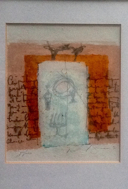 Gemengde techniek op handgeschept papier, Zonder titel kopen? Bied vanaf 25!