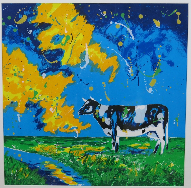 Roel Hofman: Zeefdruk, Alone - Ingelijst (groot) verkocht voor € 60!