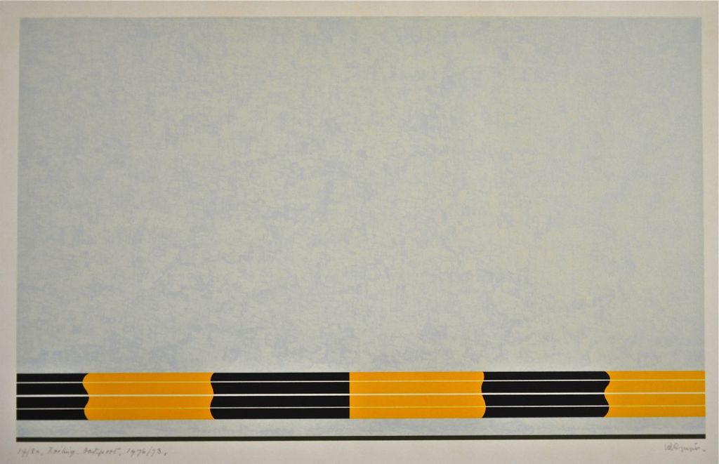 Erik van der Grijn: Zeefdruk. Railing verkocht voor € 80!