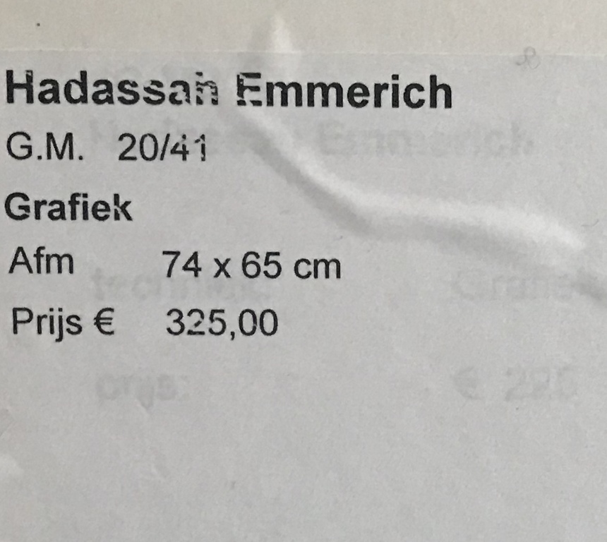 Hadassah Emmerich: grafiek, G.M. 20/41 kopen? Bied vanaf 195!