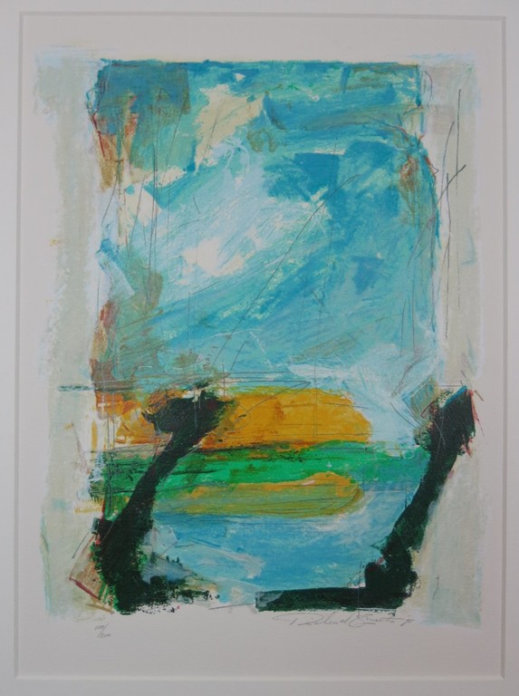 Richard Smeets: Abstract met geel en groen verkocht voor € 46!
