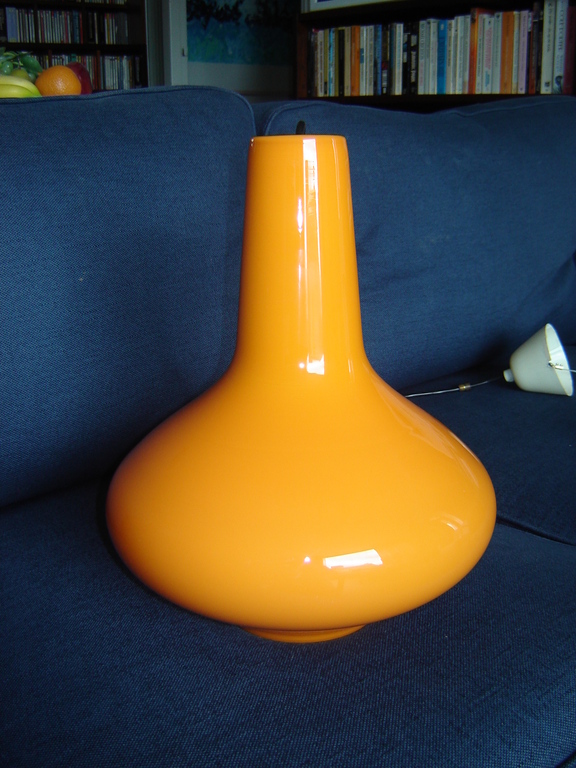 Venini oranje glazen hanglamp - jaren zestig - puntgaaf kopen? Bied vanaf 350!