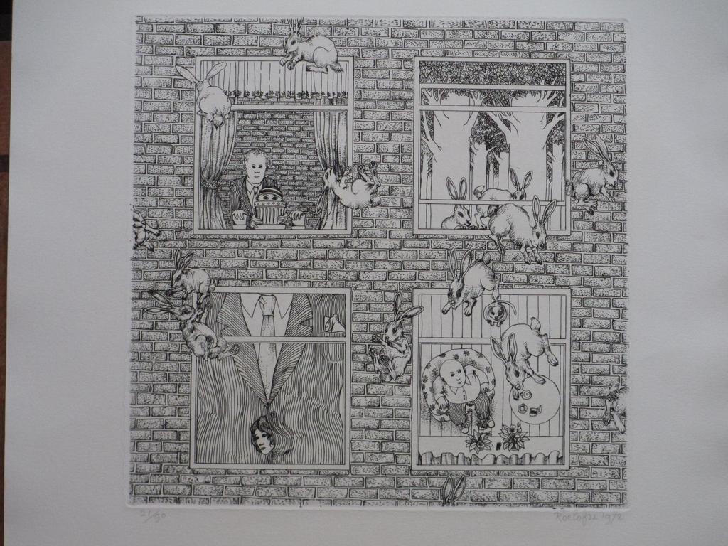 Joost Roelofsz, Konijnen, Ets verkocht voor € 80!