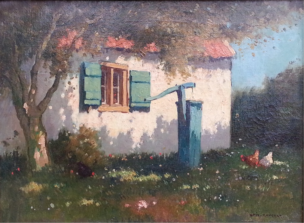 Aris Knikker (1887-1962) - olie op doek, gesigneerd r.o. verkocht voor € 159!