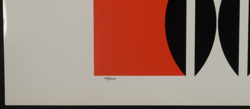 Dordevic Miodrag: Zeefdruk, Abstracte compositie met rood kopen? Bied vanaf 80!