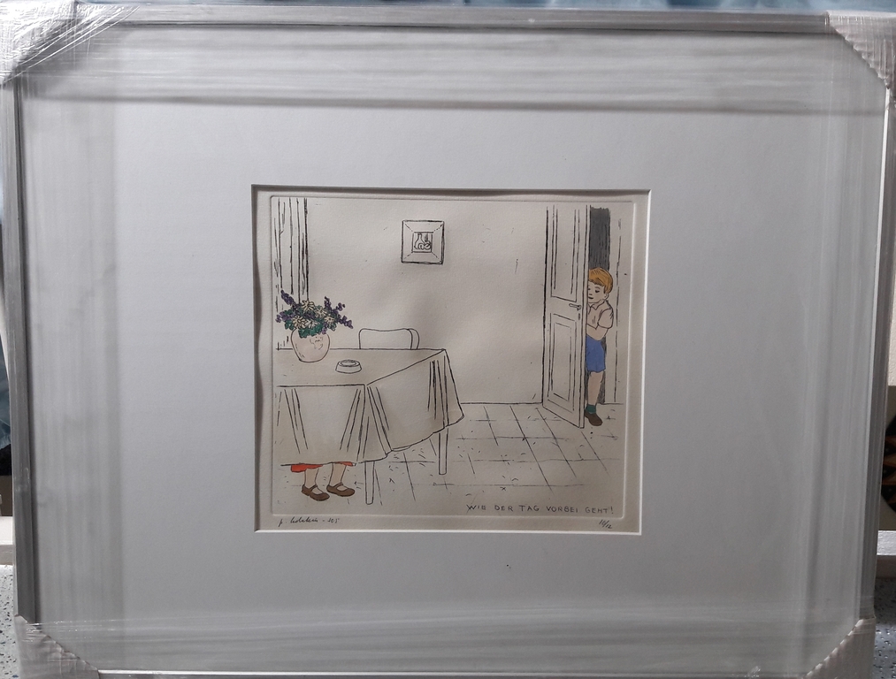 P. Holstein , gesigneerd , wie der tag vorbei geht  kopen? Bied vanaf 75!