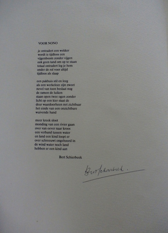Nono Reinhold - 5 kleuren ets -1983 + gesigneerd gedicht Bert Schierbeek kopen? Bied vanaf 50!