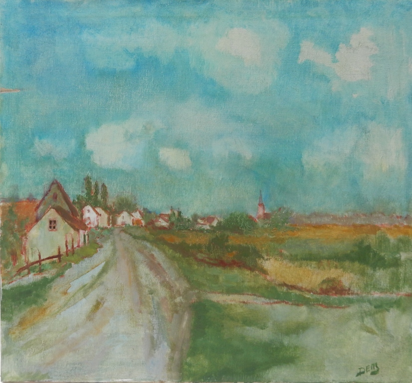 Hollands landschap - Olieverf op doek - Monogram kopen? Bied vanaf 1!