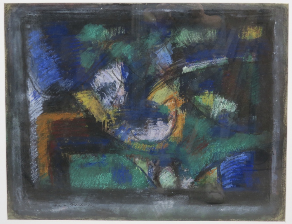 Agnes van den Brandeler: Krijt, Compositie I -Ingelijst verkocht voor € 80!