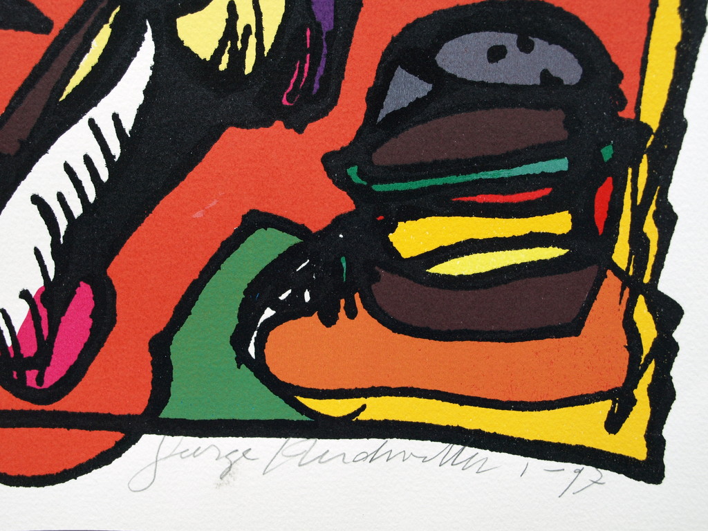 George Heidweiller : Zeefdruk – Twisted Reminder – gesigneerd – 1997 kopen? Bied vanaf 35!