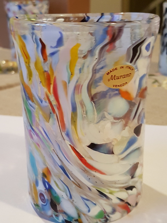 Goto veneziano-glas Arlecchino met agate multiclor Murano anni 65/70-Italia kopen? Bied vanaf 18!