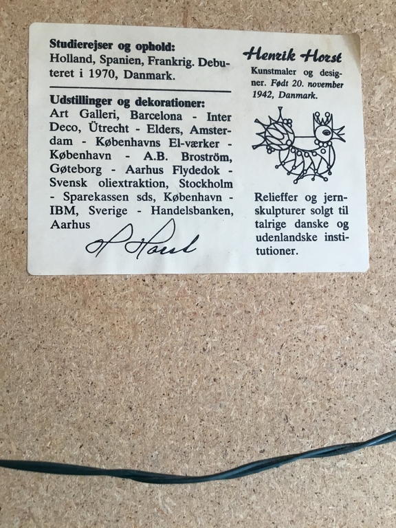 Hendrik Horst, wandsculptuur  kopen? Bied vanaf 100!