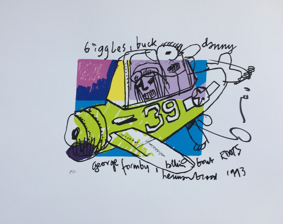 Herman Brood - Originele hand gesigneerde zeefdruk - Biggles, Buck kopen? Bied vanaf 1!