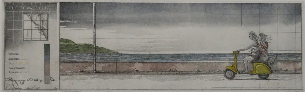 Rolf Weijburg: Ets en aquatint, The travellers - Ingelijst kopen? Bied vanaf 60!