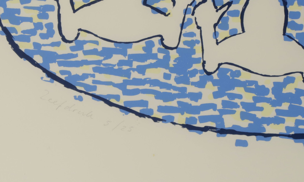 Onbekend gesigneerd: Zeefdruk, Z.T. - ingelijst kopen? Bied vanaf 1!