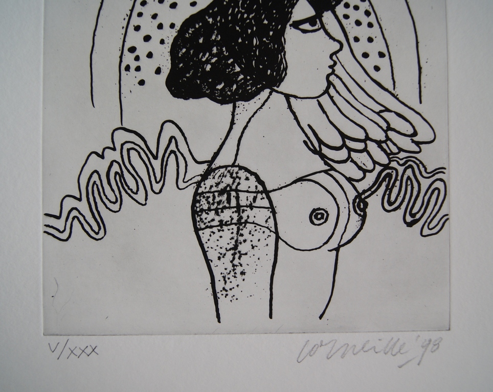 Corneille gesigneerde ets uit 1998.  kopen? Bied vanaf 125!