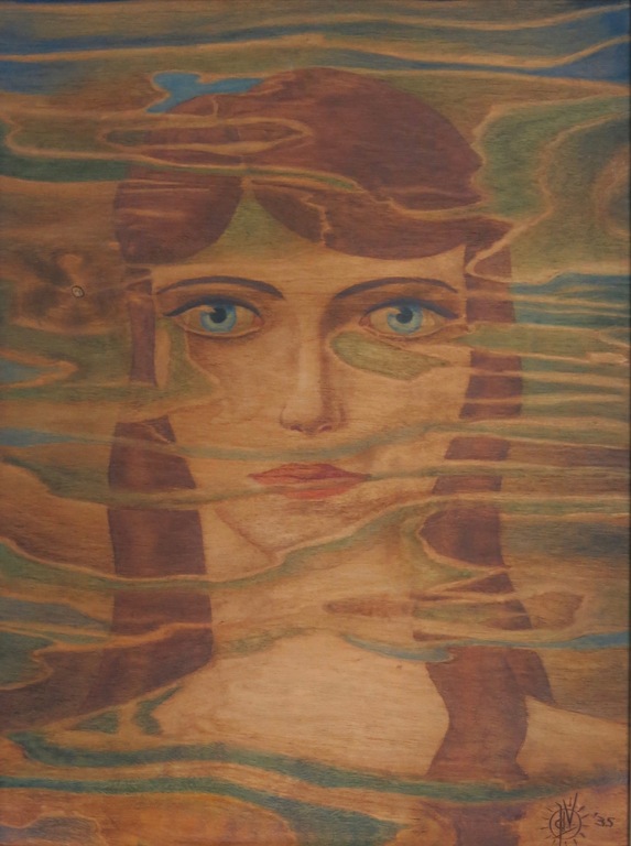 Jan Ph. A de Vries: Aquarel op paneel, Zonder titel - Ingelijst kopen? Bied vanaf 1!