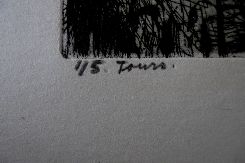 H. van Elferen, ets: Tours, handgesigneerd, 1972 kopen? Bied vanaf 1!