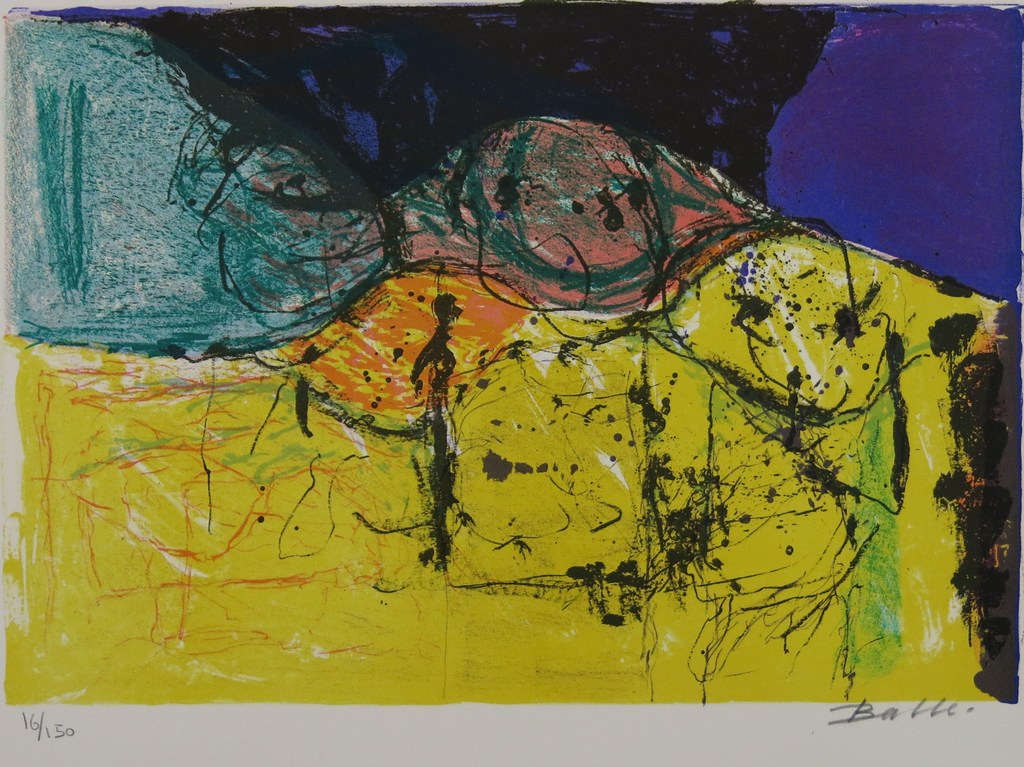 Mogens Balle: Kleurenlitho, Fantasie en Kleur (CoBrA) verkocht voor € 111!