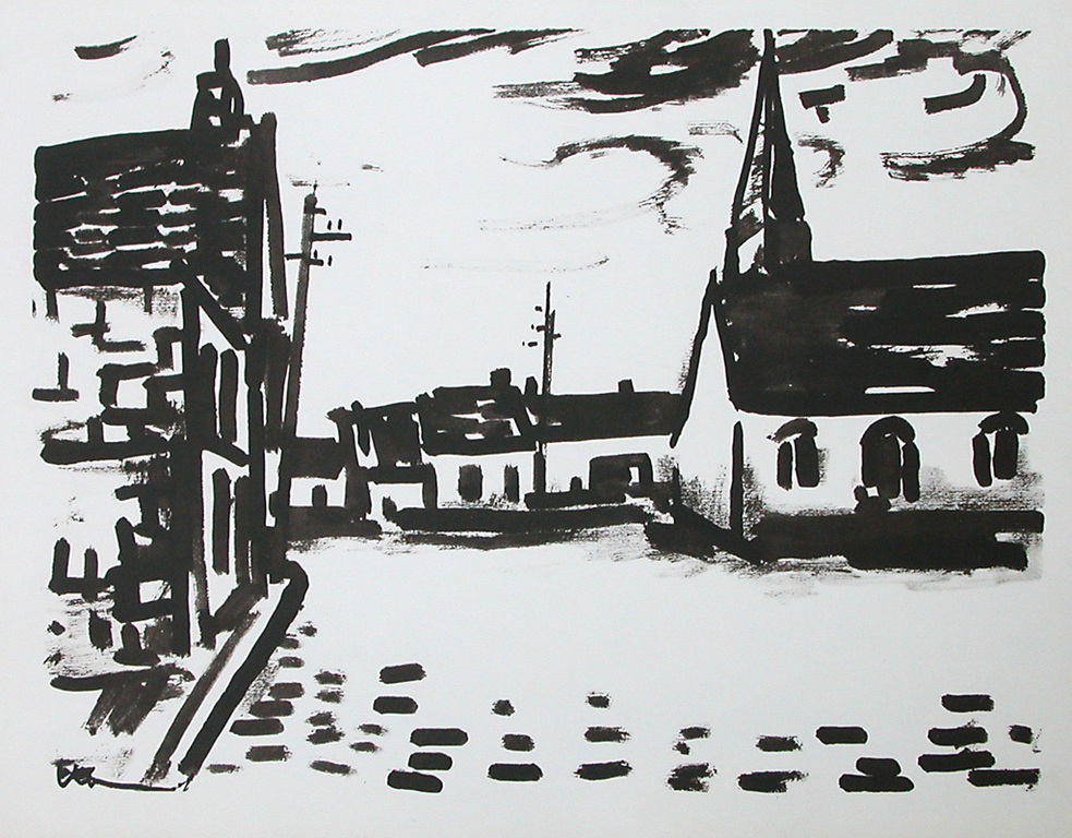 Maurice de Vlaminck  ‘Le village’, lithografie   vendu pour 60€ !