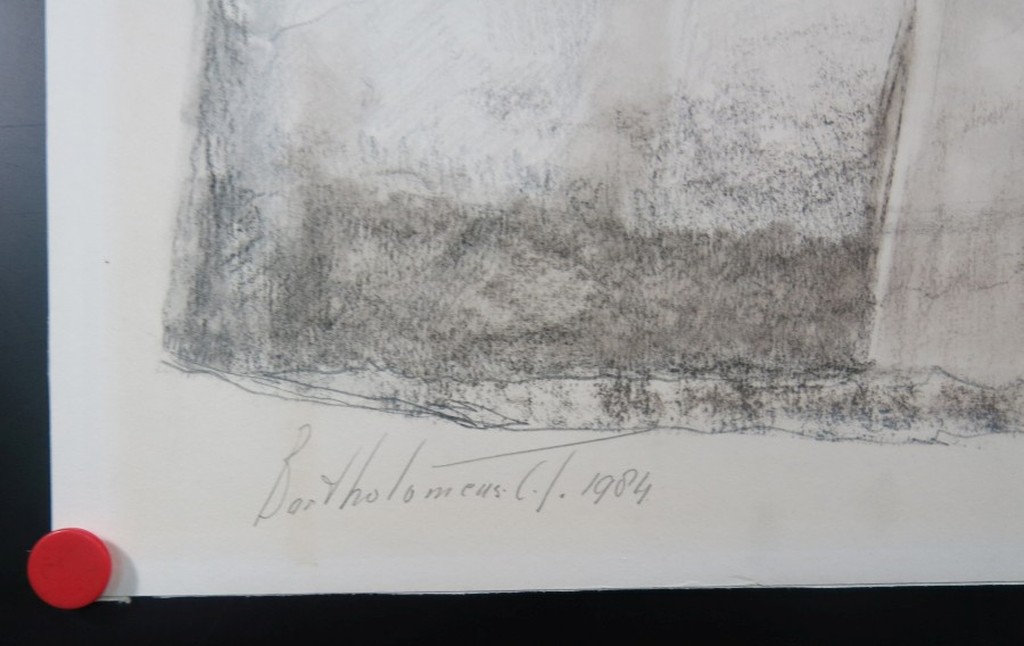 Bartholomeus Toebak: Potlood en krijt, Winterlandschap (hoge horizon) kopen? Bied vanaf 1!