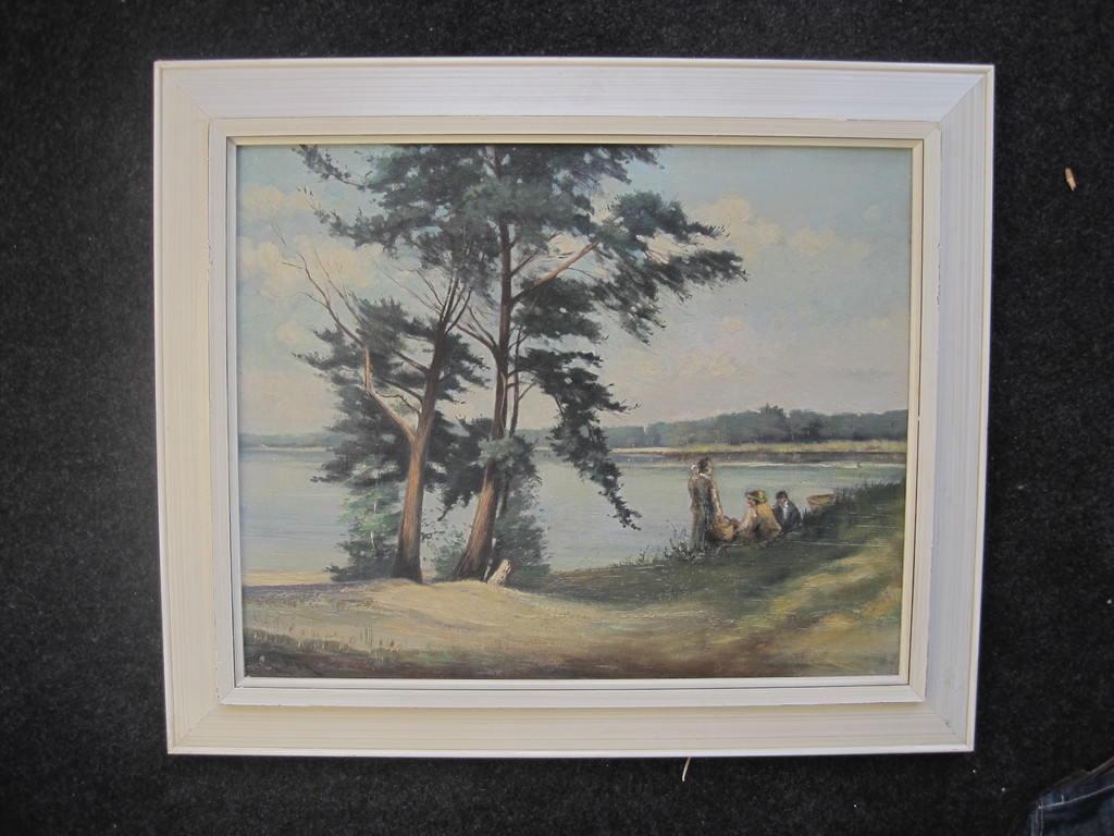 Arnout v Gilst 1898-1982 olieverf "bij het Vogelmeer Kennemerduinen" ca. 1930 kopen? Bied vanaf 1!