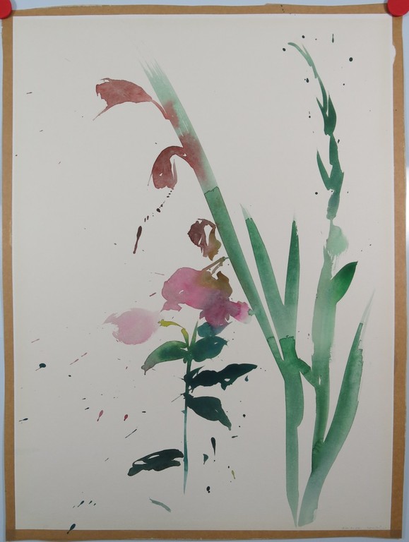 Henk Westein: Aquarel, Bloem kopen? Bied vanaf 50!