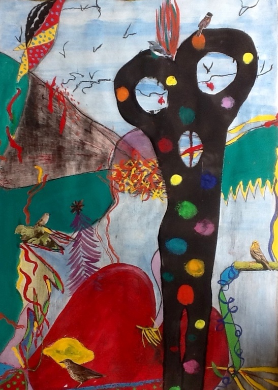 Elma van Haren. SNIT 1992 monotype 50x70cm verkocht voor € 180!