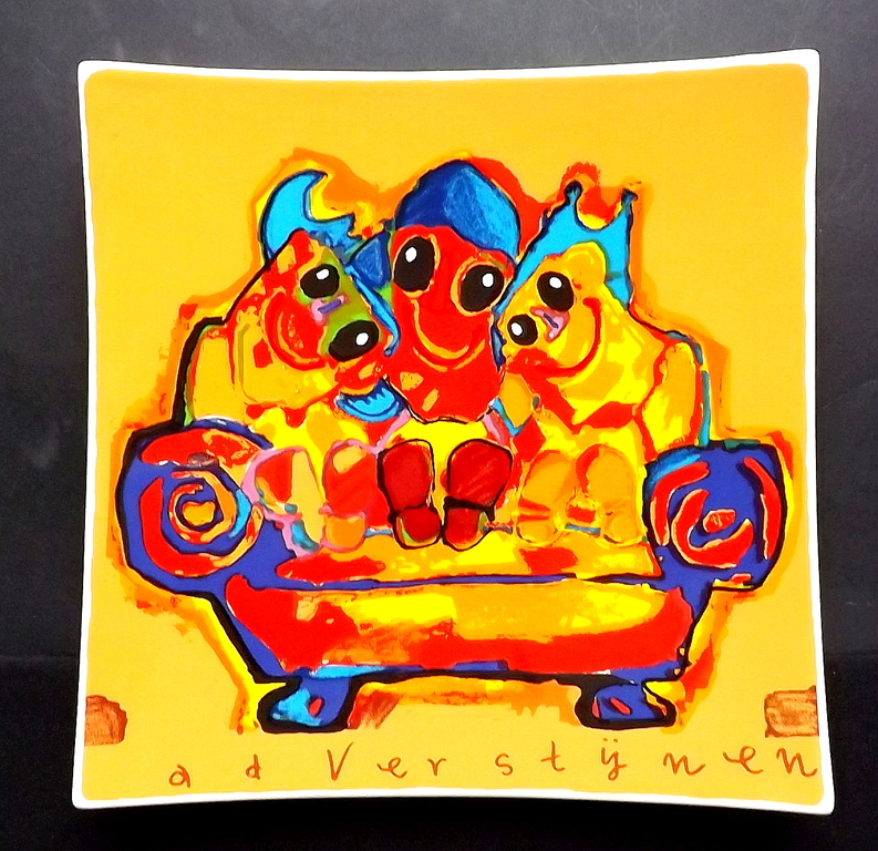 Ad Verstijnen - keramiek sierbord - 1992 - 10 jaar Eiffel - 2002 kopen? Bied vanaf 1!