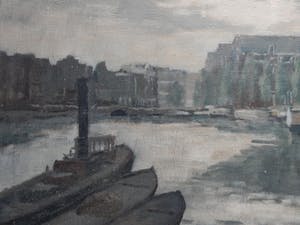 Willem Fekken - Willem Fekken (1908-1999) - Olieverf Amsterdam kopen? Bied vanaf 240!