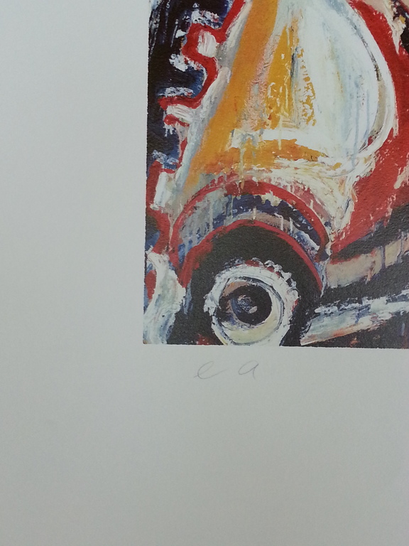 Henk Vierveijzer , zeefdruk , titel: "Oog" kopen? Bied vanaf 25!