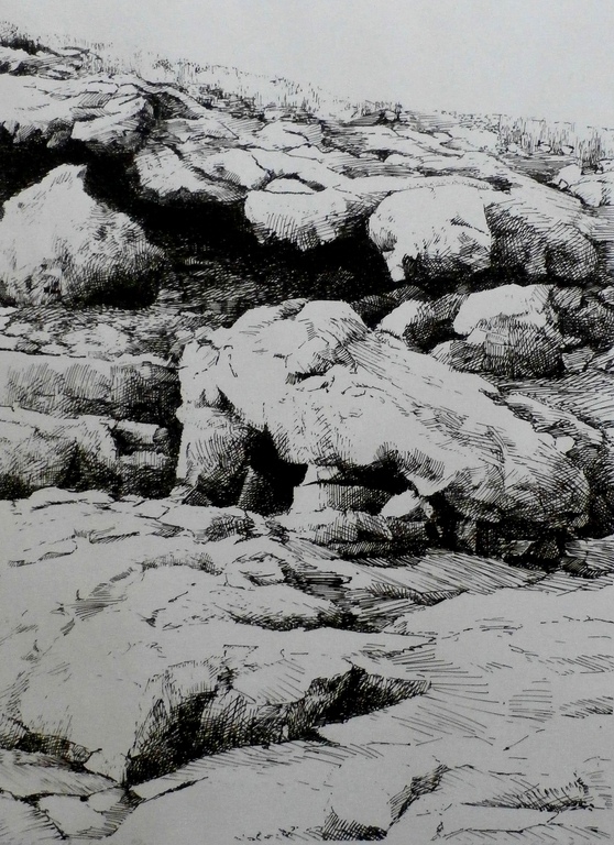 Antony van Lieshout - litho: bergplatform - 1971 verkocht voor € 40!