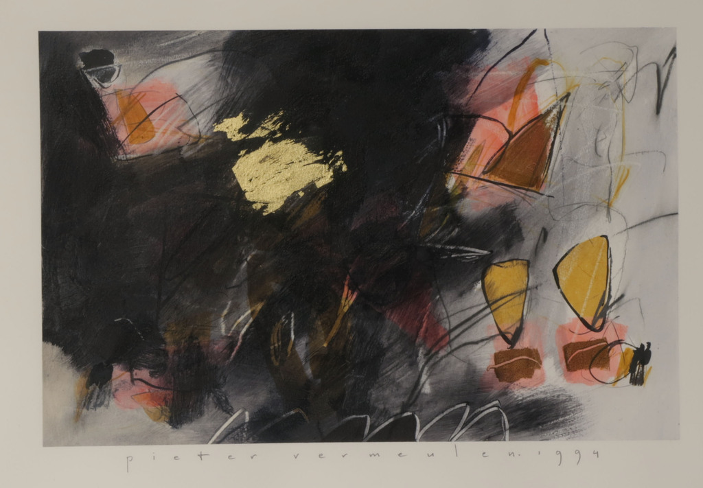 Pieter Vermeulen: Gemengde techniek, Zonder titel - Ingelijst kopen? Bied vanaf 50!