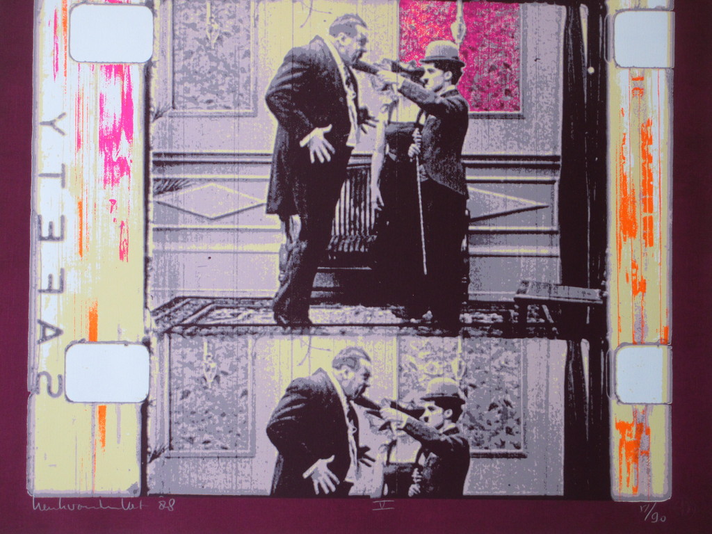 Henk van der Vet, Charlie Chaplin Still, Zeefdruk kopen? Bied vanaf 40!