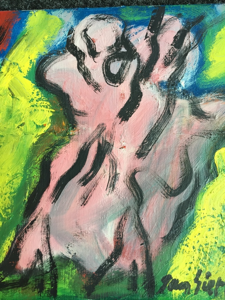 JAN SIERHUIS Olieverf op linnen ( CoBrA ) Aan het strand kopen? Bied vanaf 500!