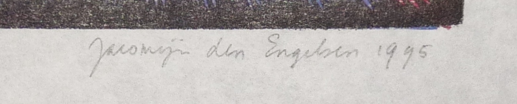 Jacomijn den Engelsen: Houtsnede, Zapp, Gesigneerd, 1995 kopen? Bied vanaf 35!