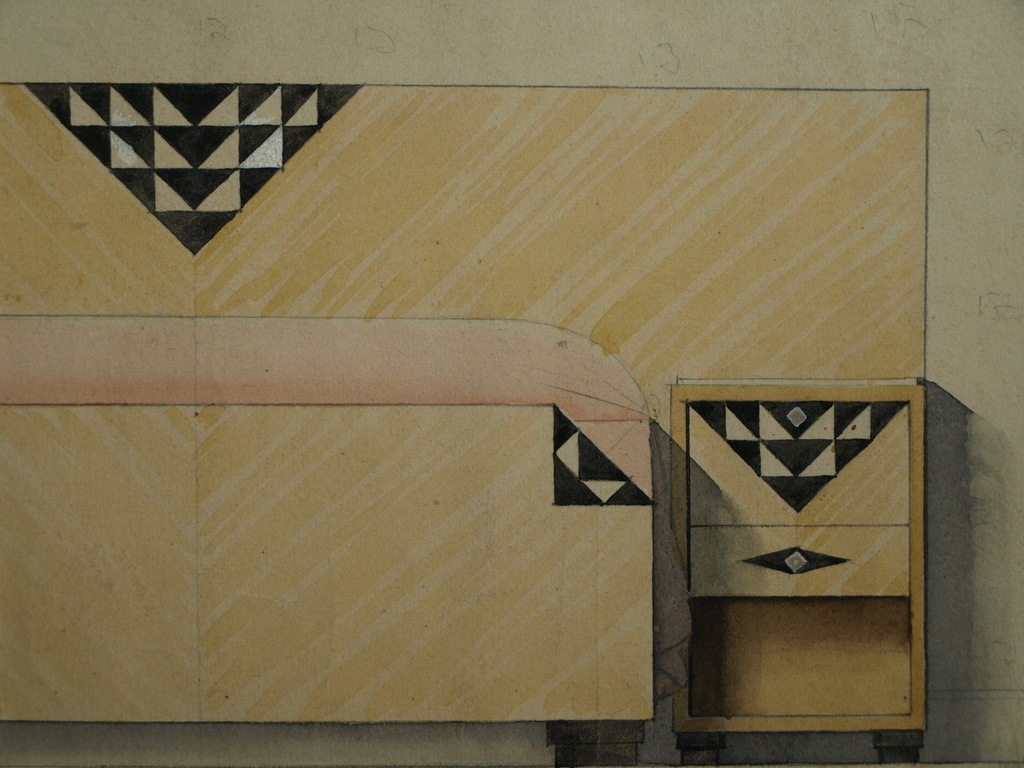 AcheterCAMILLE GAUTHIER (1870-1963) – Ontwerp bedmeubel – Art Deco – ca 1920 ? Enchérissez de 1!