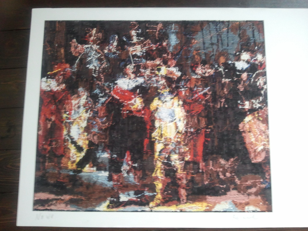 Rob Scholte Zeefdruk: De nachtwacht omgekeerd verkocht voor € 195!