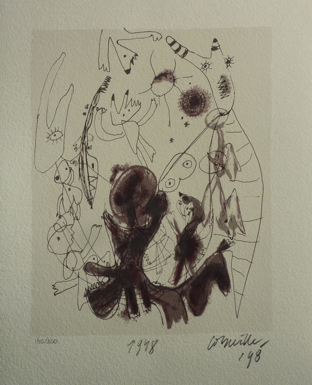 Corneille litho 1948/1998 - De A van Cobra in woord en beeld verkocht voor € 150!