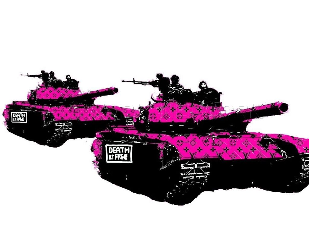 DEATH NYC - Large Print Painting "Going to War" Signed Numbered with COA kopen? Bied vanaf 1!