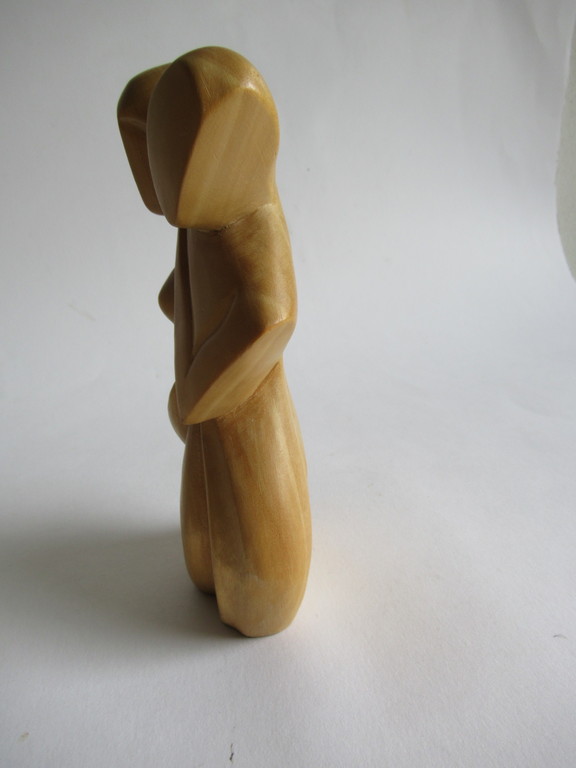 Onbekende kunstenaar: houtenbeeld, liefdespaar kopen? Bied vanaf 1!